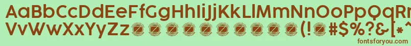 CocogooseProSemilightTrial Font – Brown Fonts on Green Background