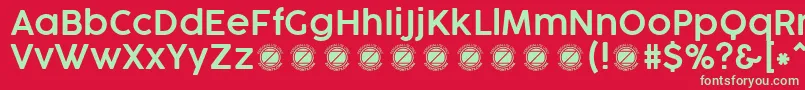 CocogooseProSemilightTrial Font – Green Fonts on Red Background