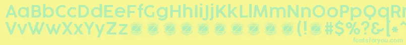 CocogooseProSemilightTrial Font – Green Fonts on Yellow Background