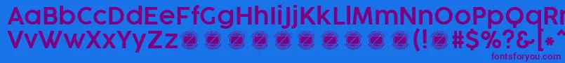 CocogooseProSemilightTrial Font – Purple Fonts on Blue Background