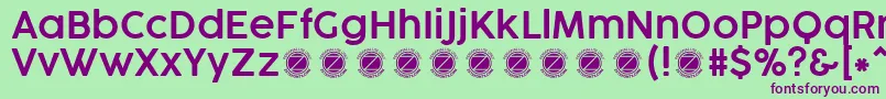 CocogooseProSemilightTrial Font – Purple Fonts on Green Background