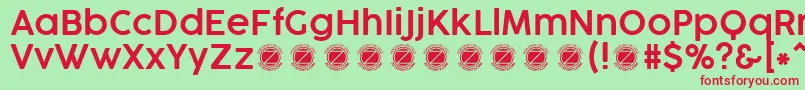 CocogooseProSemilightTrial Font – Red Fonts on Green Background