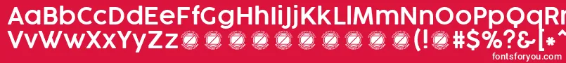 CocogooseProSemilightTrial Font – White Fonts on Red Background