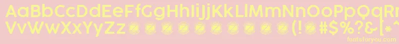 CocogooseProSemilightTrial Font – Yellow Fonts on Pink Background