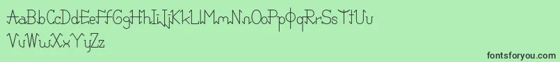 PixoDemo-Schriftart – Schwarze Schriften auf grünem Hintergrund