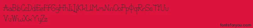 フォントPixoDemo – 赤い背景に黒い文字
