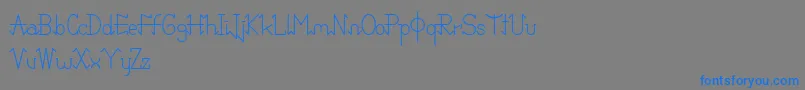 フォントPixoDemo – 灰色の背景に青い文字