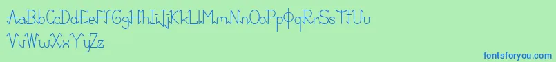 フォントPixoDemo – 青い文字は緑の背景です。