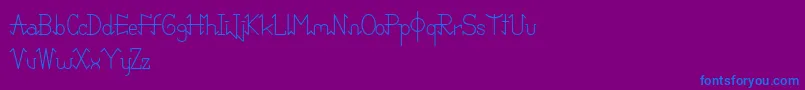 PixoDemo-fontti – siniset fontit violetilla taustalla