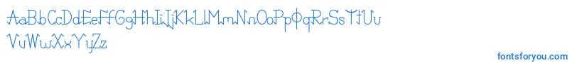 PixoDemo-fontti – siniset fontit valkoisella taustalla