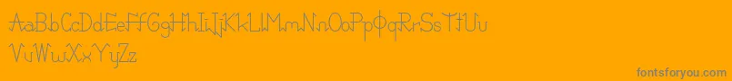 Шрифт PixoDemo – серые шрифты на оранжевом фоне