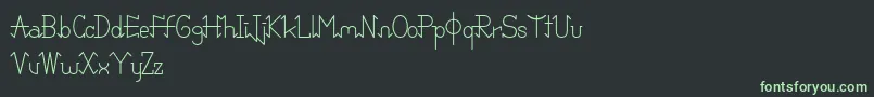 PixoDemo-fontti – vihreät fontit mustalla taustalla