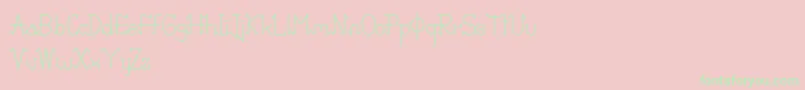 PixoDemo-Schriftart – Grüne Schriften auf rosa Hintergrund