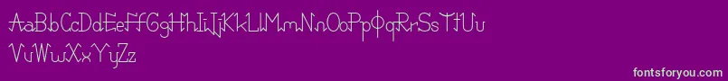 PixoDemo-Schriftart – Grüne Schriften auf violettem Hintergrund