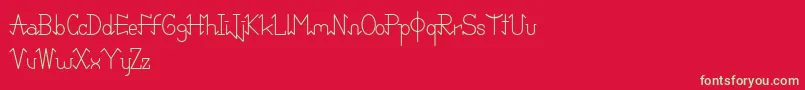 PixoDemo-fontti – vihreät fontit punaisella taustalla