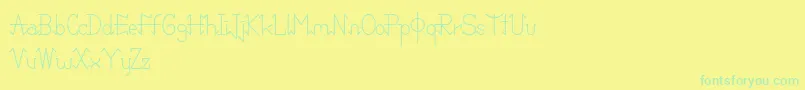 フォントPixoDemo – 黄色い背景に緑の文字