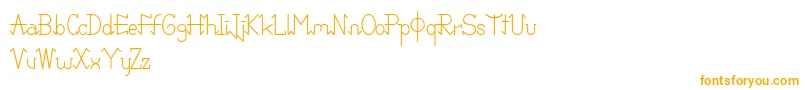 Шрифт PixoDemo – оранжевые шрифты на белом фоне