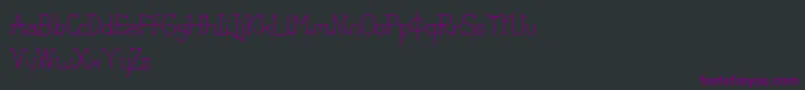PixoDemo-fontti – violetit fontit mustalla taustalla