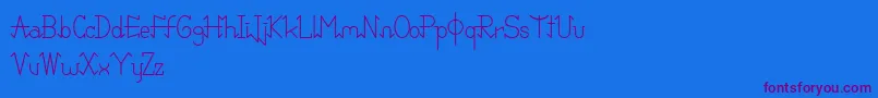 Шрифт PixoDemo – фиолетовые шрифты на синем фоне