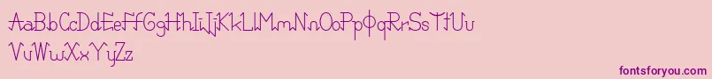 Czcionka PixoDemo – fioletowe czcionki na różowym tle