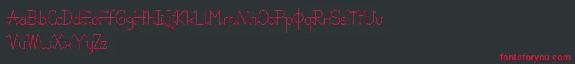 PixoDemo-fontti – punaiset fontit mustalla taustalla