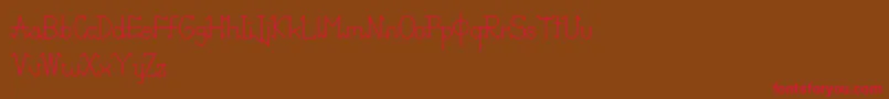 Шрифт PixoDemo – красные шрифты на коричневом фоне