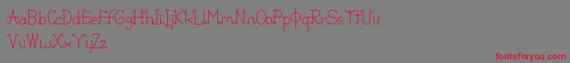 PixoDemo-fontti – punaiset fontit harmaalla taustalla