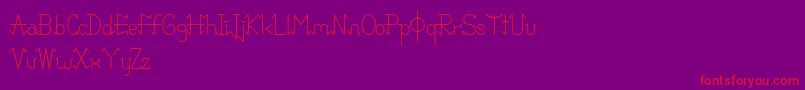 PixoDemo-fontti – punaiset fontit violetilla taustalla