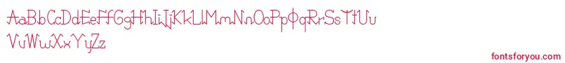 Шрифт PixoDemo – красные шрифты на белом фоне