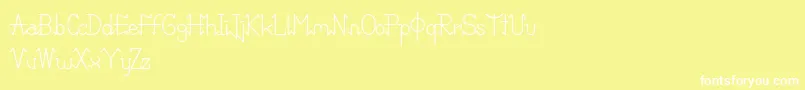 PixoDemo Font – White Fonts on Yellow Background