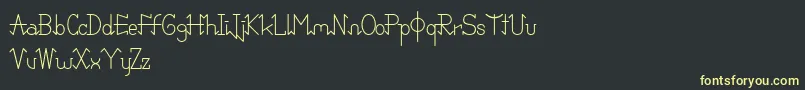 PixoDemo-fontti – keltaiset fontit mustalla taustalla