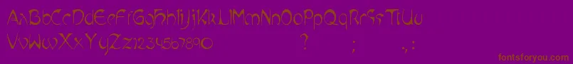 Muchalike Font – Brown Fonts on Purple Background