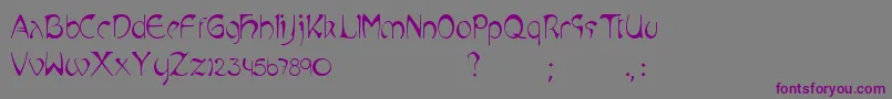 Muchalike Font – Purple Fonts on Gray Background