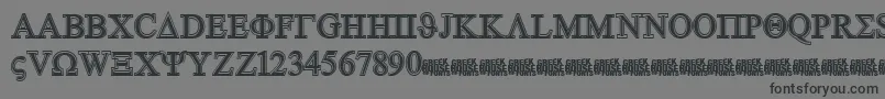 GreekhouseSymbolizedFree Font – Black Fonts on Gray Background