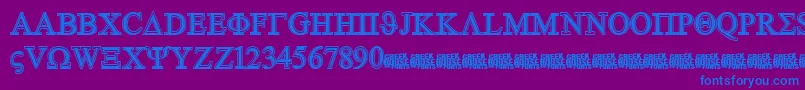 Police GreekhouseSymbolizedFree – polices bleues sur fond violet