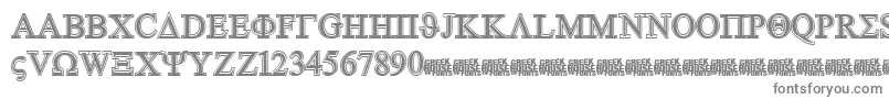 フォントGreekhouseSymbolizedFree – 白い背景に灰色の文字