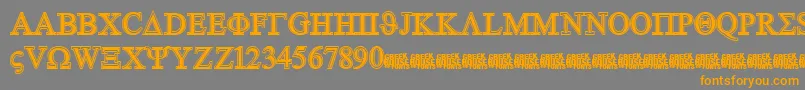 Police GreekhouseSymbolizedFree – polices orange sur fond gris