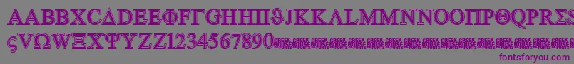 GreekhouseSymbolizedFree Font – Purple Fonts on Gray Background