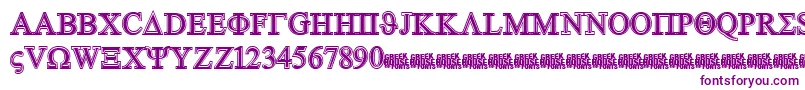 GreekhouseSymbolizedFree Font – Purple Fonts on White Background