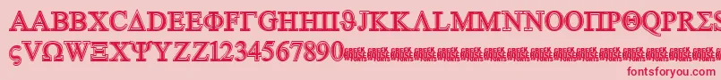 Police GreekhouseSymbolizedFree – polices rouges sur fond rose