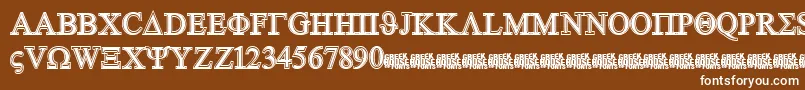 GreekhouseSymbolizedFree Font – White Fonts on Brown Background