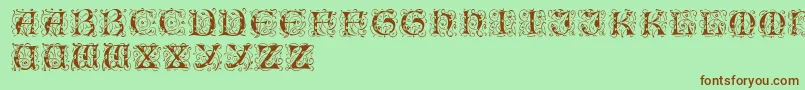 Romantik Font – Brown Fonts on Green Background