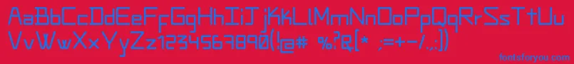 Zeoruz Font – Blue Fonts on Red Background