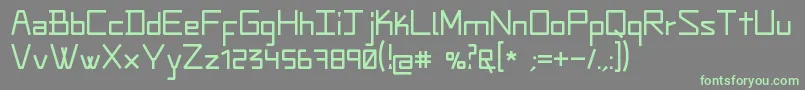 Zeoruz-fontti – vihreät fontit harmaalla taustalla