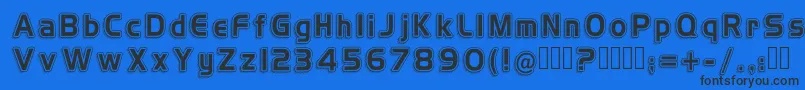 H4vintageretro Font – Black Fonts on Blue Background