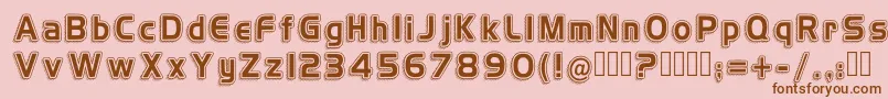 H4vintageretro Font – Brown Fonts on Pink Background