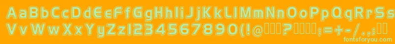 H4vintageretro Font – Green Fonts on Orange Background