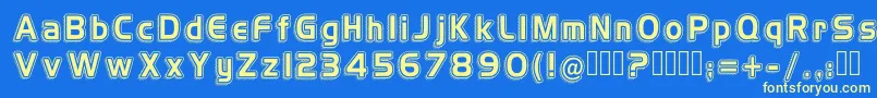 H4vintageretro Font – Yellow Fonts on Blue Background