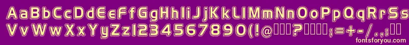 H4vintageretro-Schriftart – Gelbe Schriften auf violettem Hintergrund