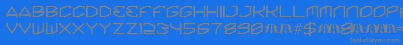 KinineAlpha Font – Gray Fonts on Blue Background